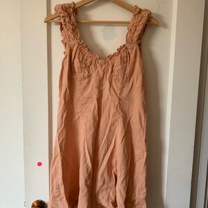 Ruffled Peach Dress